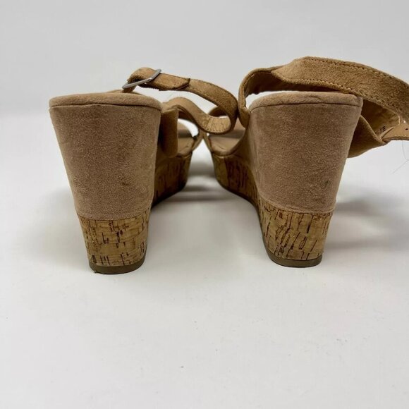 Steve Madden Hoda Woman's Brown Platform Wedge Slingback Sandal Size 8.5 M - Picture 7 of 9